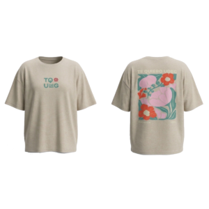 PLAYERA BLOOM BEIGE